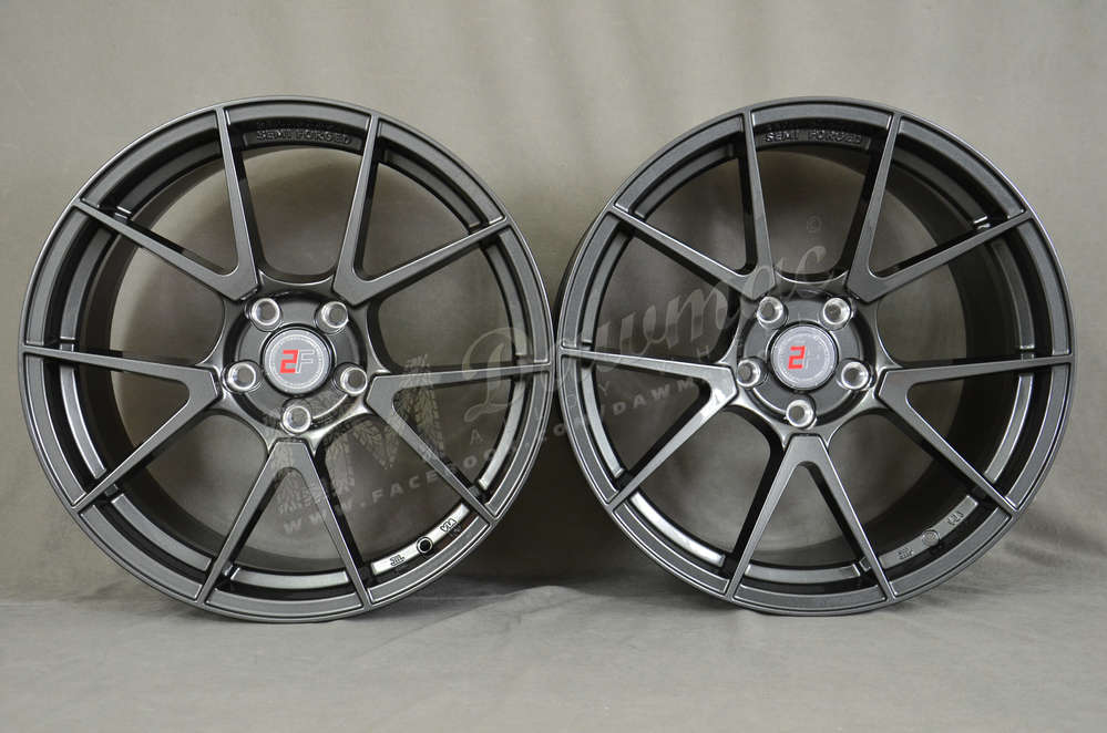 2Forge ZF6 19" 9,5J ET15-ET45 + 11J ET15-ET45 5x100-5x130 Gloss Gunmetal