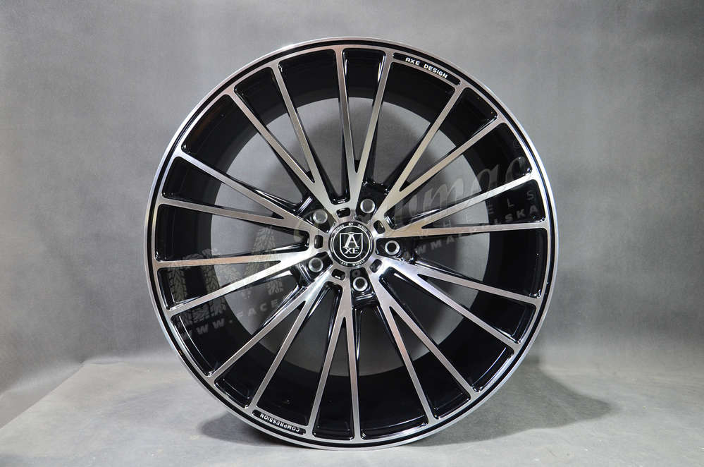 AXE CF2 20" 8,5J ET25 5x108-5x120 Black & Polished