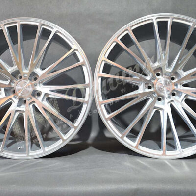 AXE CF2 21" 9J ET25 + 10,5J ET40 5x108-5x130 Silver & Polished