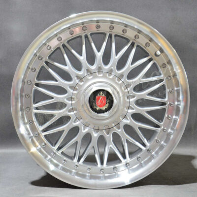AXE EX10 18" 8J ET40 4x100-5x120 Silver & Polished Lip