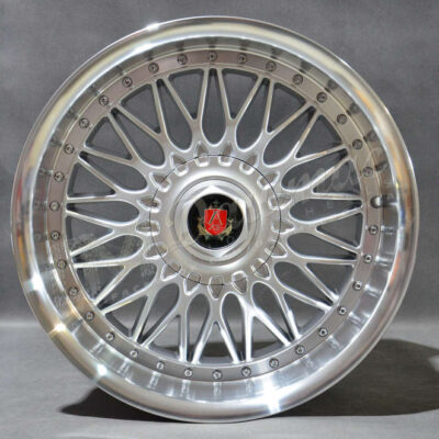 AXE EX10 18" 9J ET35 4x100-5x120 Silver & Polished Lip