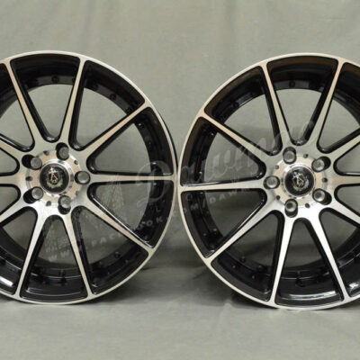 AXE EX16 19" 8,5J ET40 + 9,5J ET42 5x114,3 Black Polished Face & Barrel