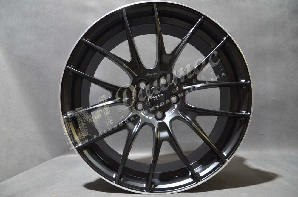 Breyton Race GTX 19" 8,5J ET47 5x112 Matt Black with Polished Lip