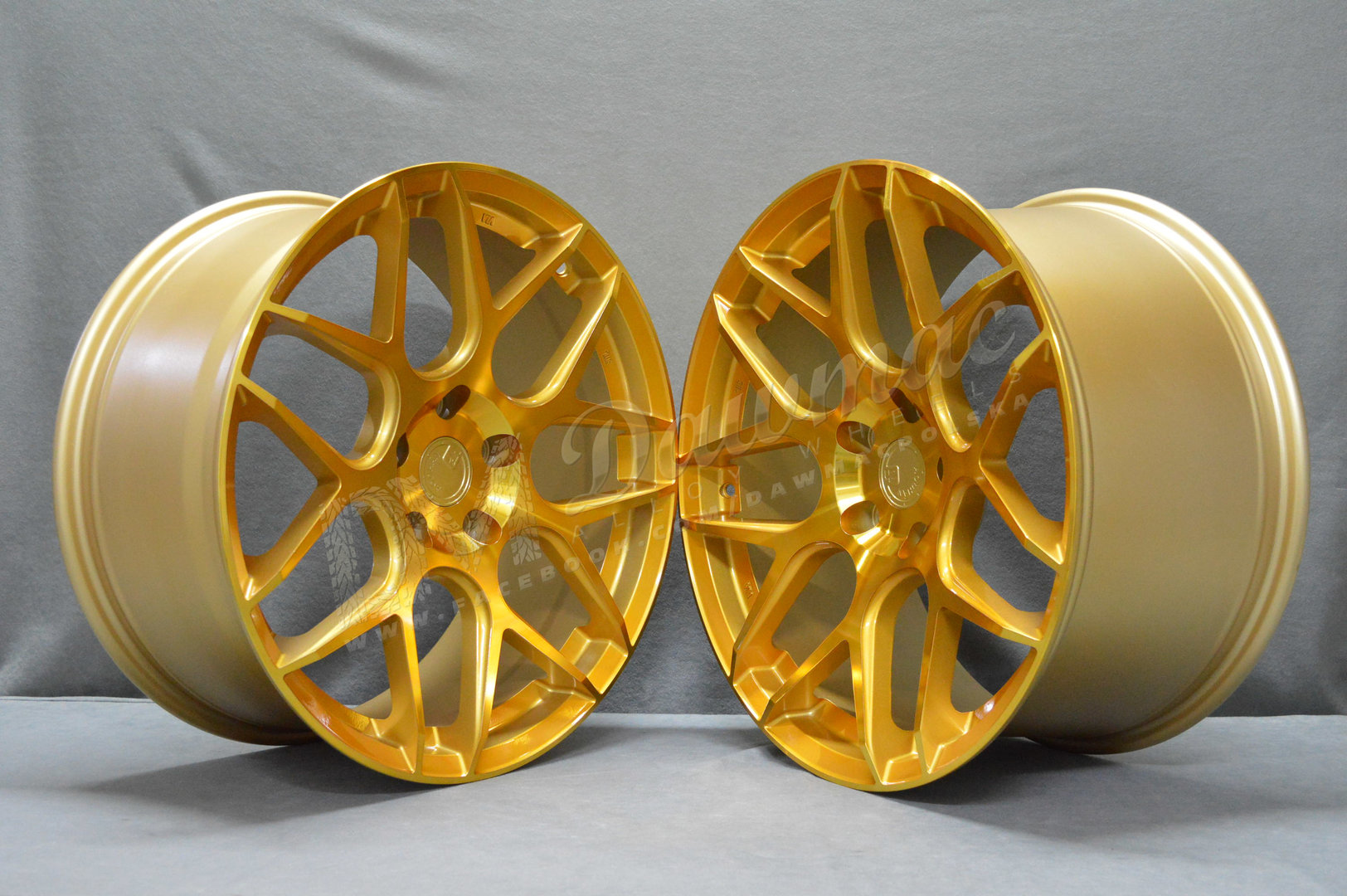 AODHAN LS002 19" 8,5J ET35 + 9,5J ET35 5x120 Gold Machine Face PROMOCJA - obrazek 3