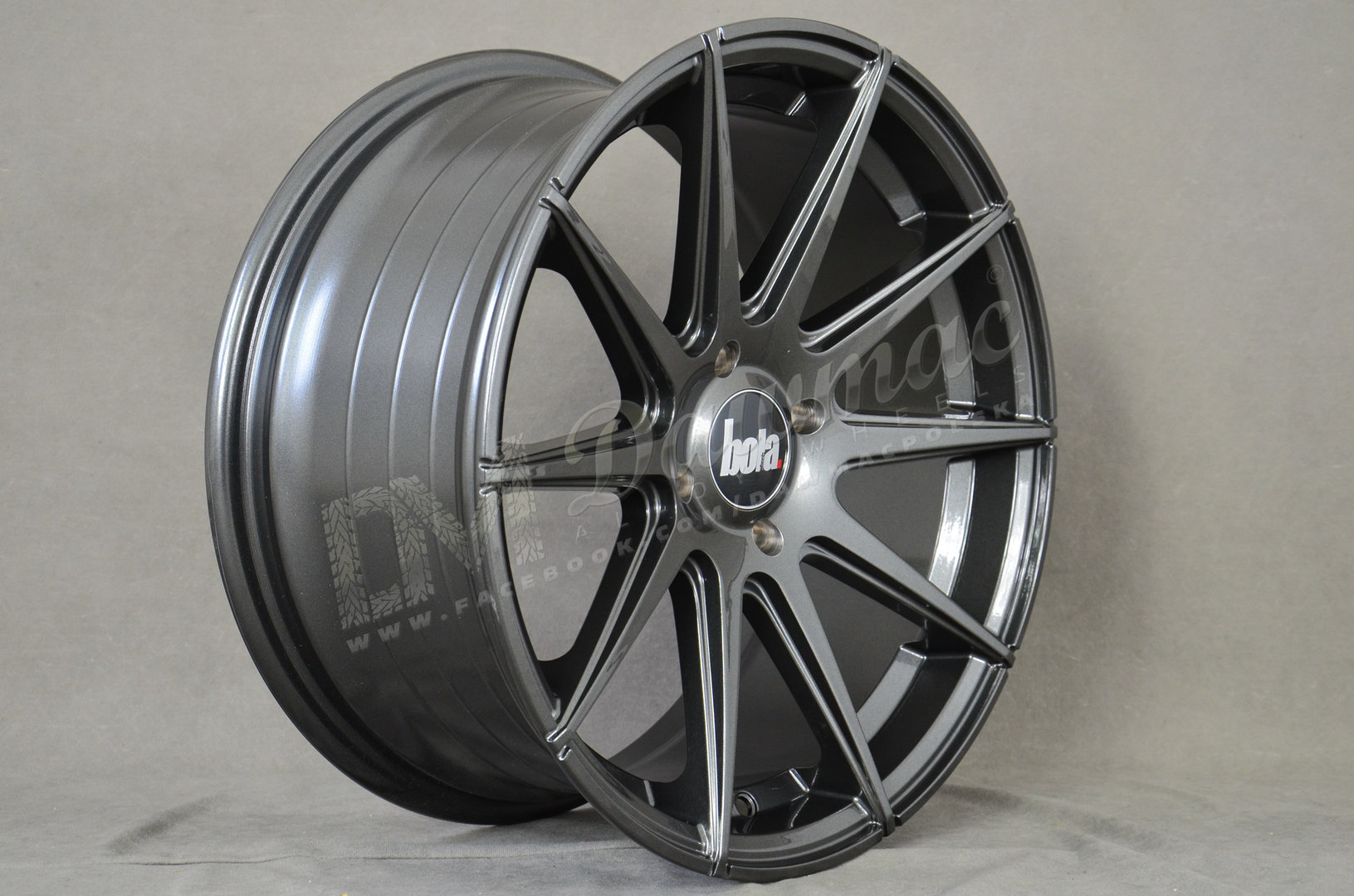 BOLA CSR 19" 8,5J ET25-45 + 9,5J ET25-ET45 5x100-5x130 Gloss Gunmetal - obrazek 3