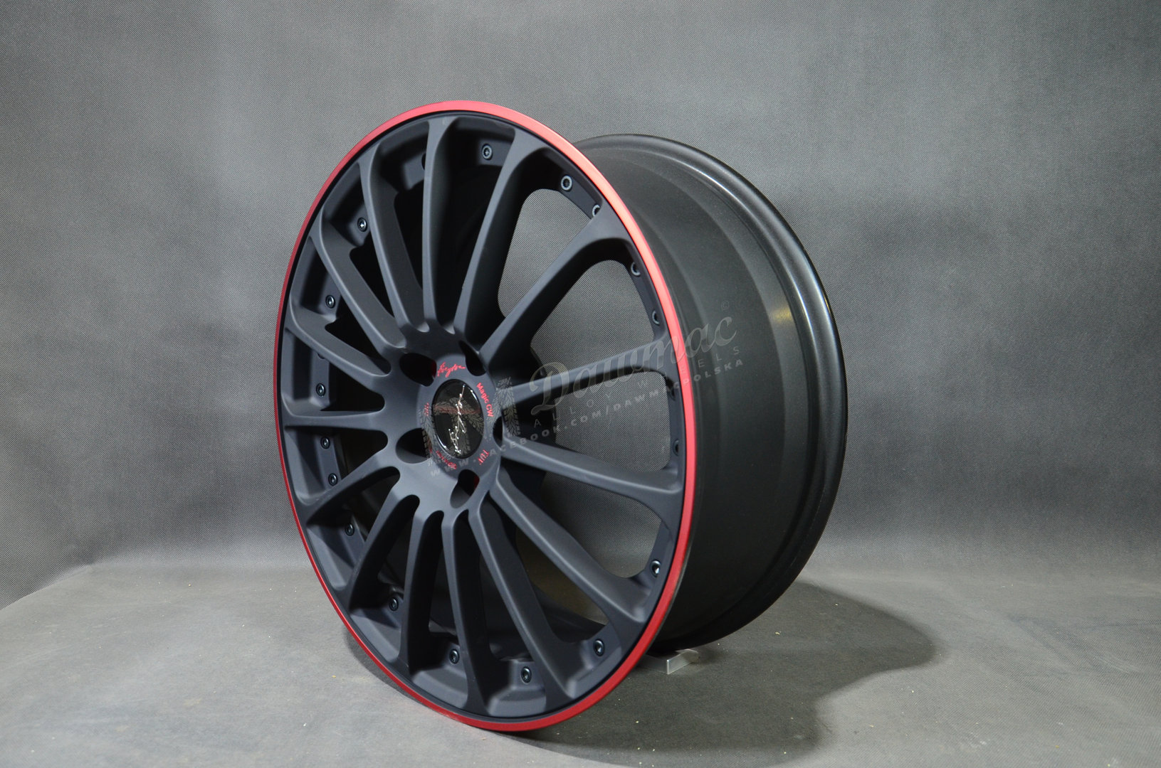 Breyton Magic CW 18" 7,5J ET48 4x100 Matt Grey with Red Anodized Lip - obrazek 3