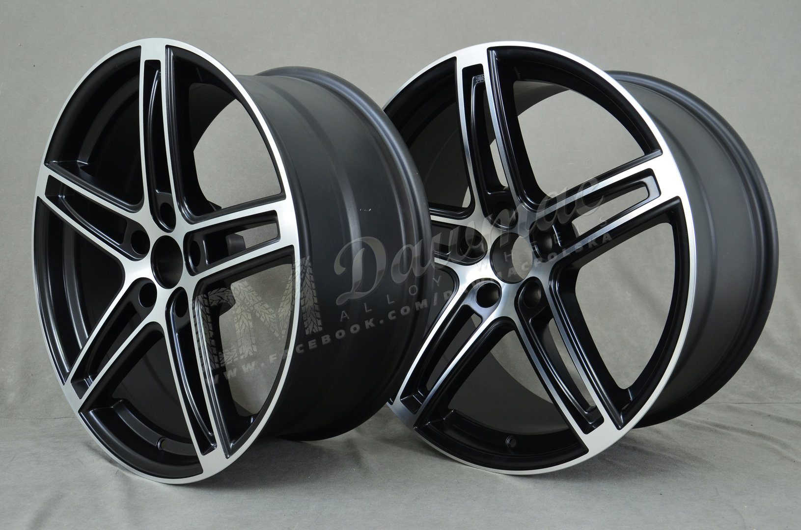 DARE RF5 20" 8,5J ET15 + 10J ET20 5x120 Matt Black Polished - obrazek 4