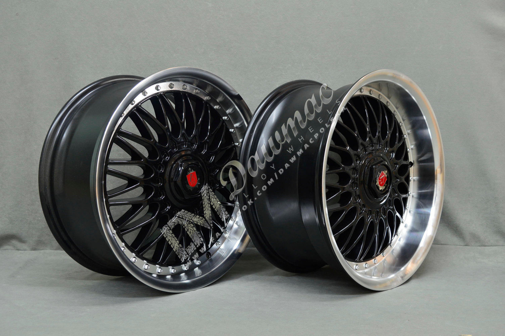 AXE EX10 18" 8J ET40 + 9J ET40 4x100-5x120 Black & Polished Lip - obrazek 4