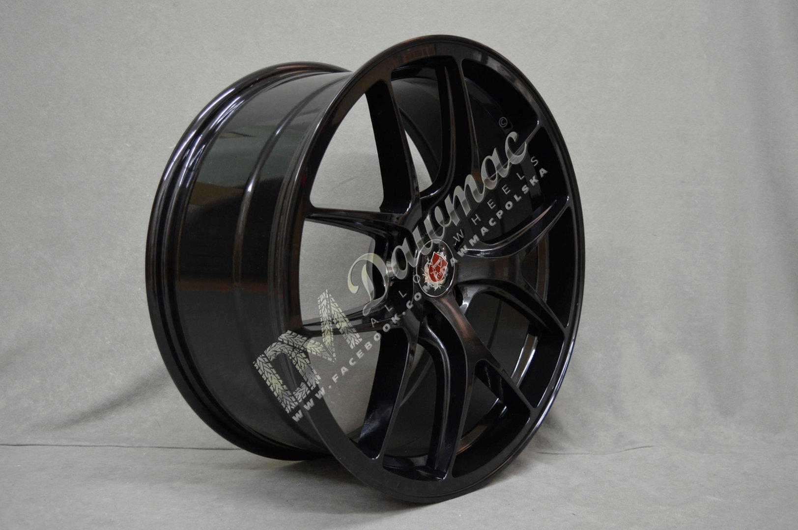 AXE EX34 20" 8,5J ET40 + 10J ET40 5x108-5x120 Gloss Black - obrazek 4