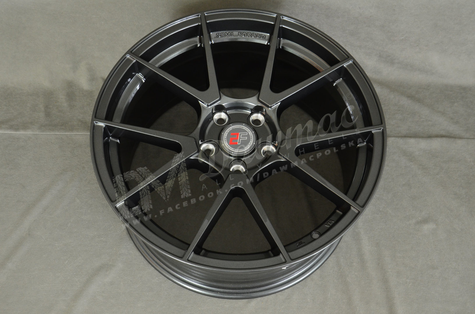 2Forge ZF6 18" 9J ET12-ET50 5x98-5x130 Gloss Gunmetal - obrazek 5