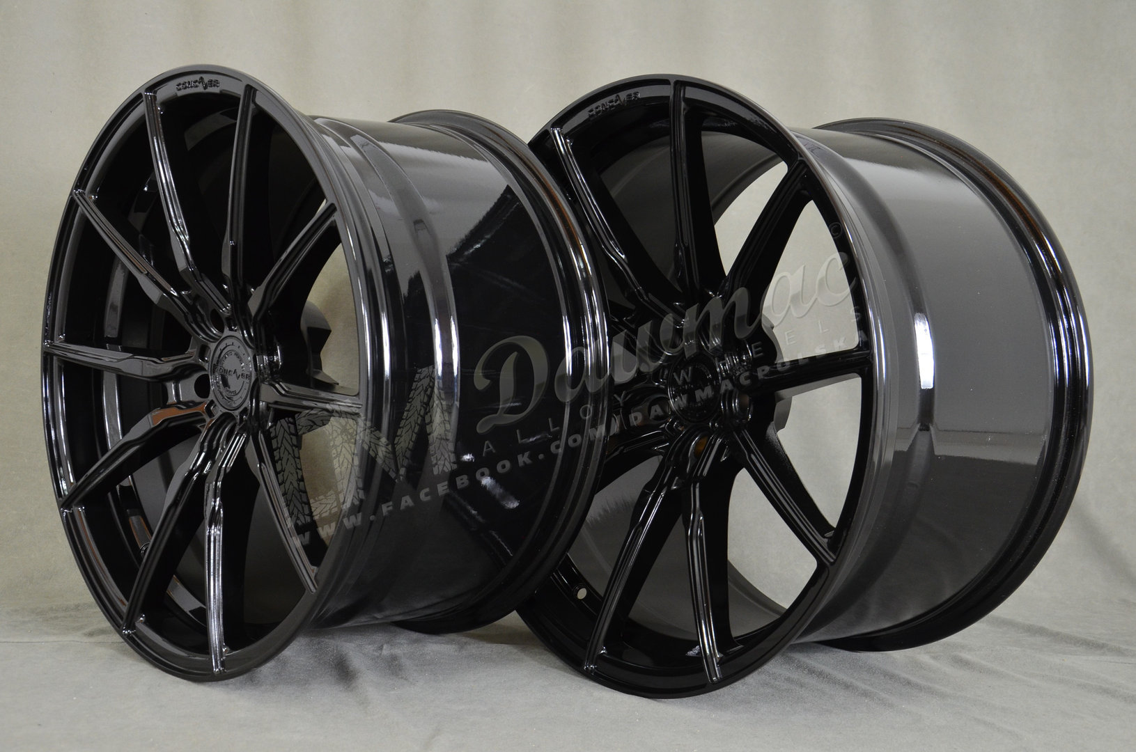 Concaver CVR4 20" 10J ET20-ET48 BLANK Platinum Black - obrazek 5