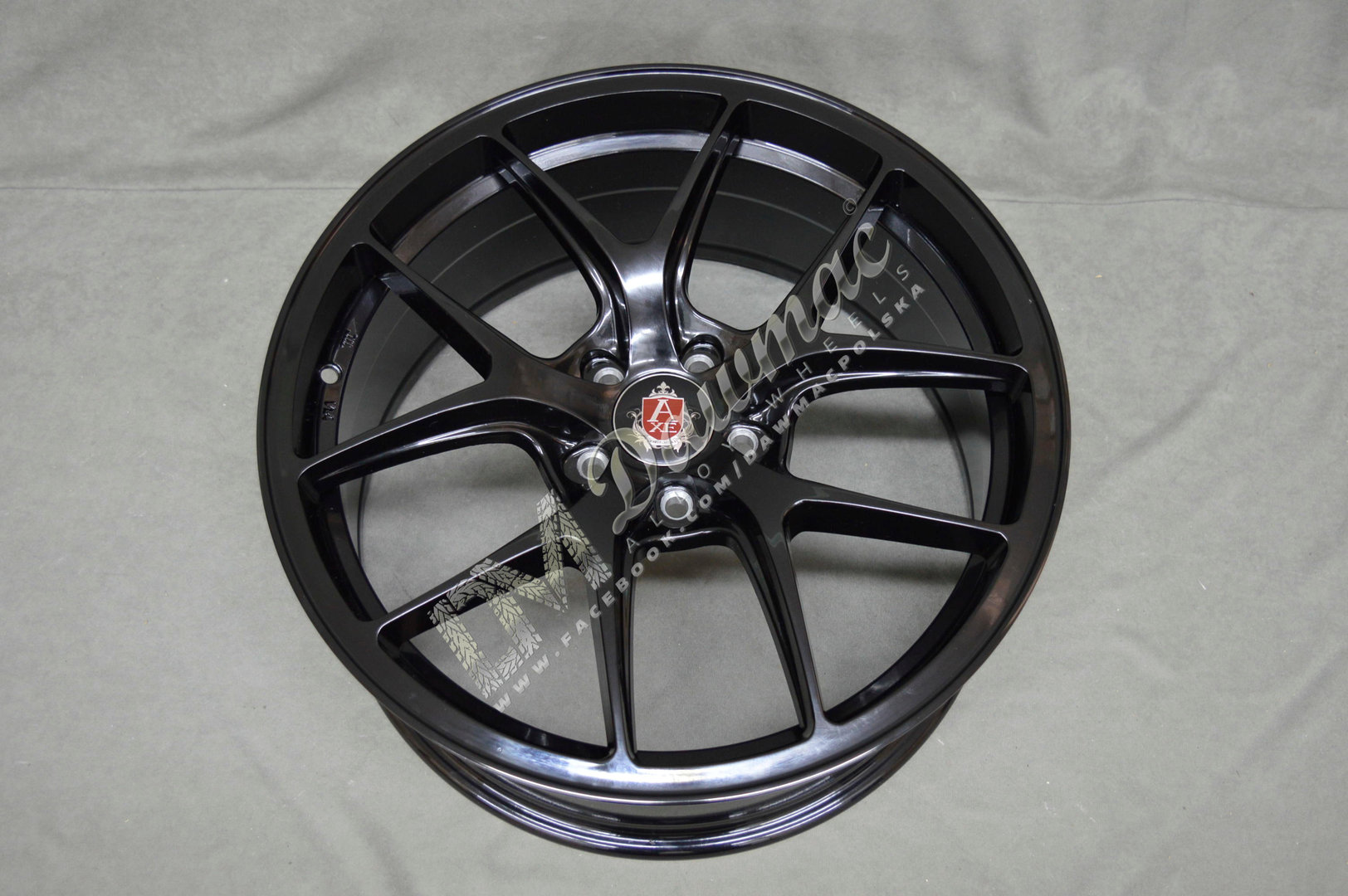AXE EX34 20" 10J ET40 5x108-5x120 Gloss Black - obrazek 5