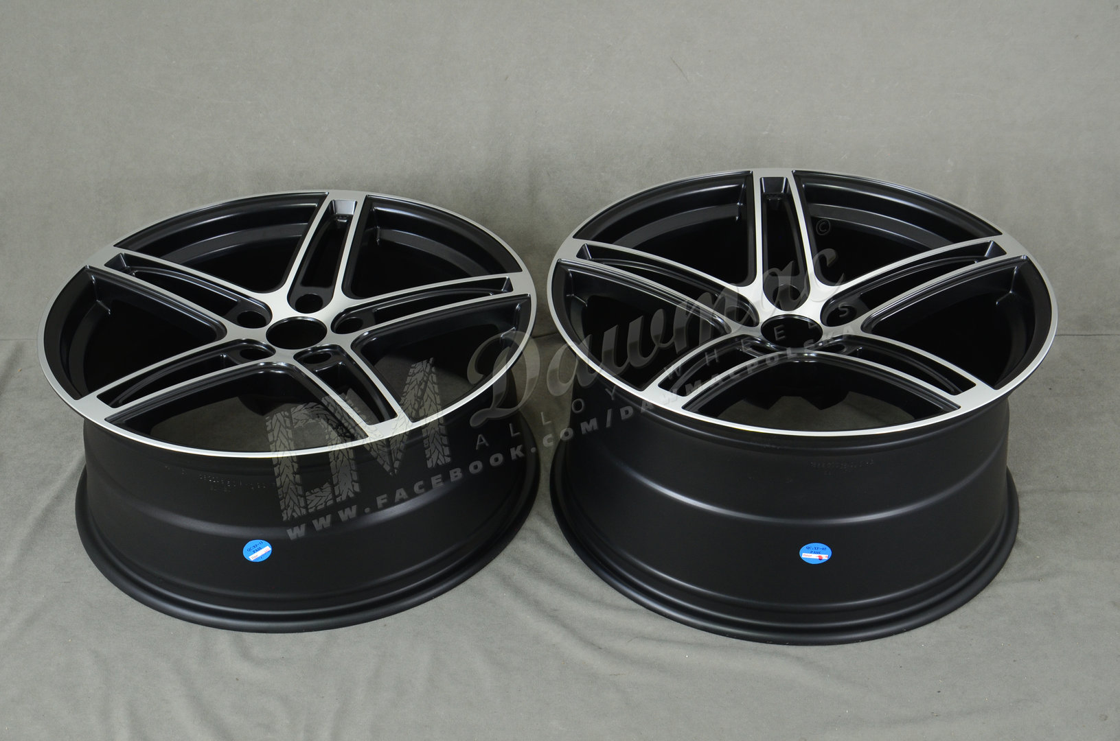 DARE RF5 20" 8,5J ET15 + 10J ET20 5x120 Matt Black Polished - obrazek 6