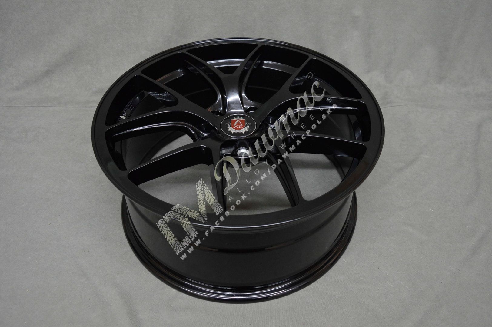 AXE EX34 20" 8,5J ET40 + 10J ET40 5x108-5x120 Gloss Black - obrazek 6