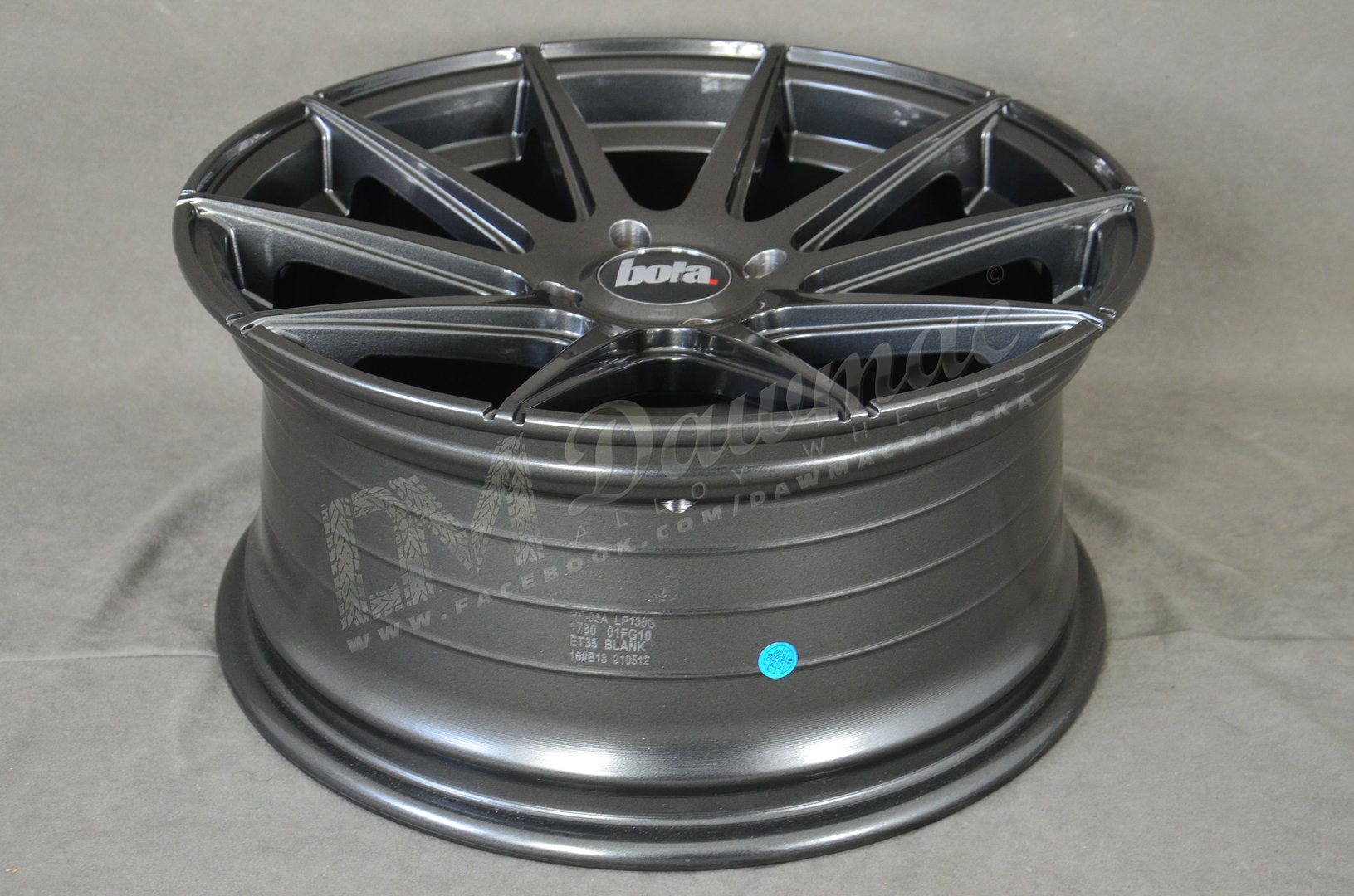 BOLA CSR 19" 8,5J ET25-45 5x100-5x130 Gloss Gunmetal - obrazek 6