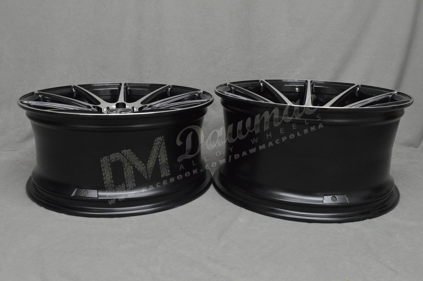 AXE EX16 19" 8,5J ET40 + 9,5J ET42 5x114,3 Black Polished Face & Barrel - obrazek 8