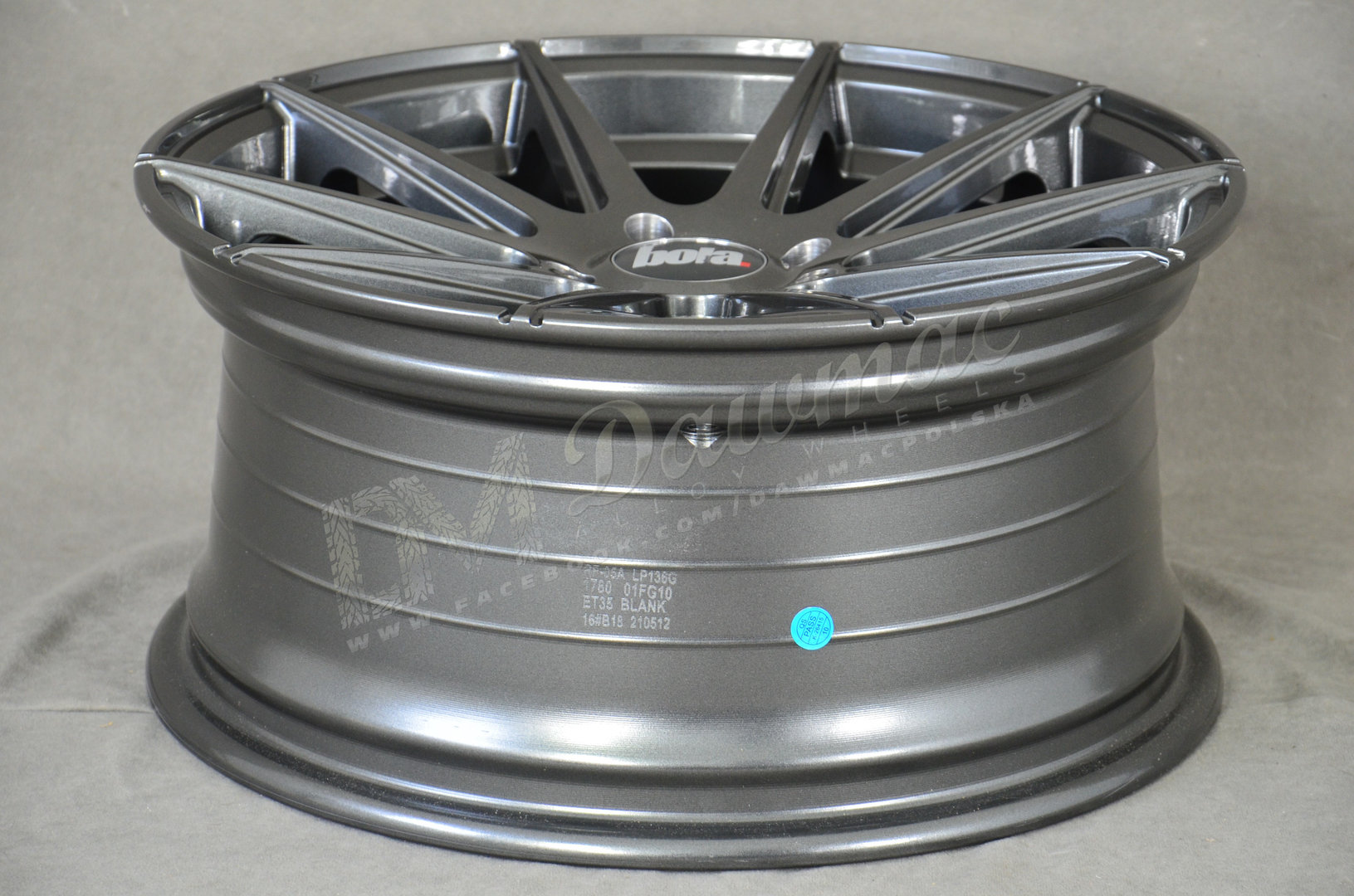 BOLA CSR 19" 8,5J ET25-45 + 9,5J ET25-ET45 5x100-5x130 Gloss Gunmetal - obrazek 7