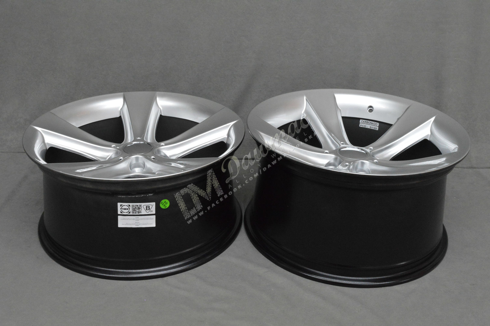 Carbonado Concave 18" 8,5J ET20 + 9,5J ET14 5x120 Diamond Hyper Silver - obrazek 6