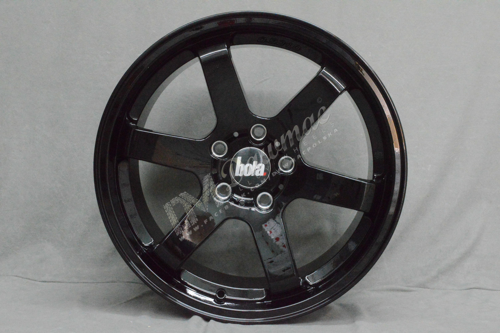 BOLA B1 19" 10J ET25-45 5x98-5x130 Gloss Black - obrazek 2