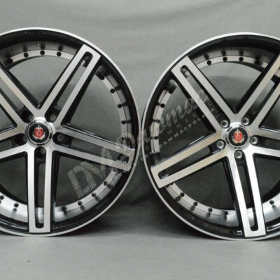 AXE EX20 22" 10,5J ET38 5x108-5x130 Black Polished Face & Barrel