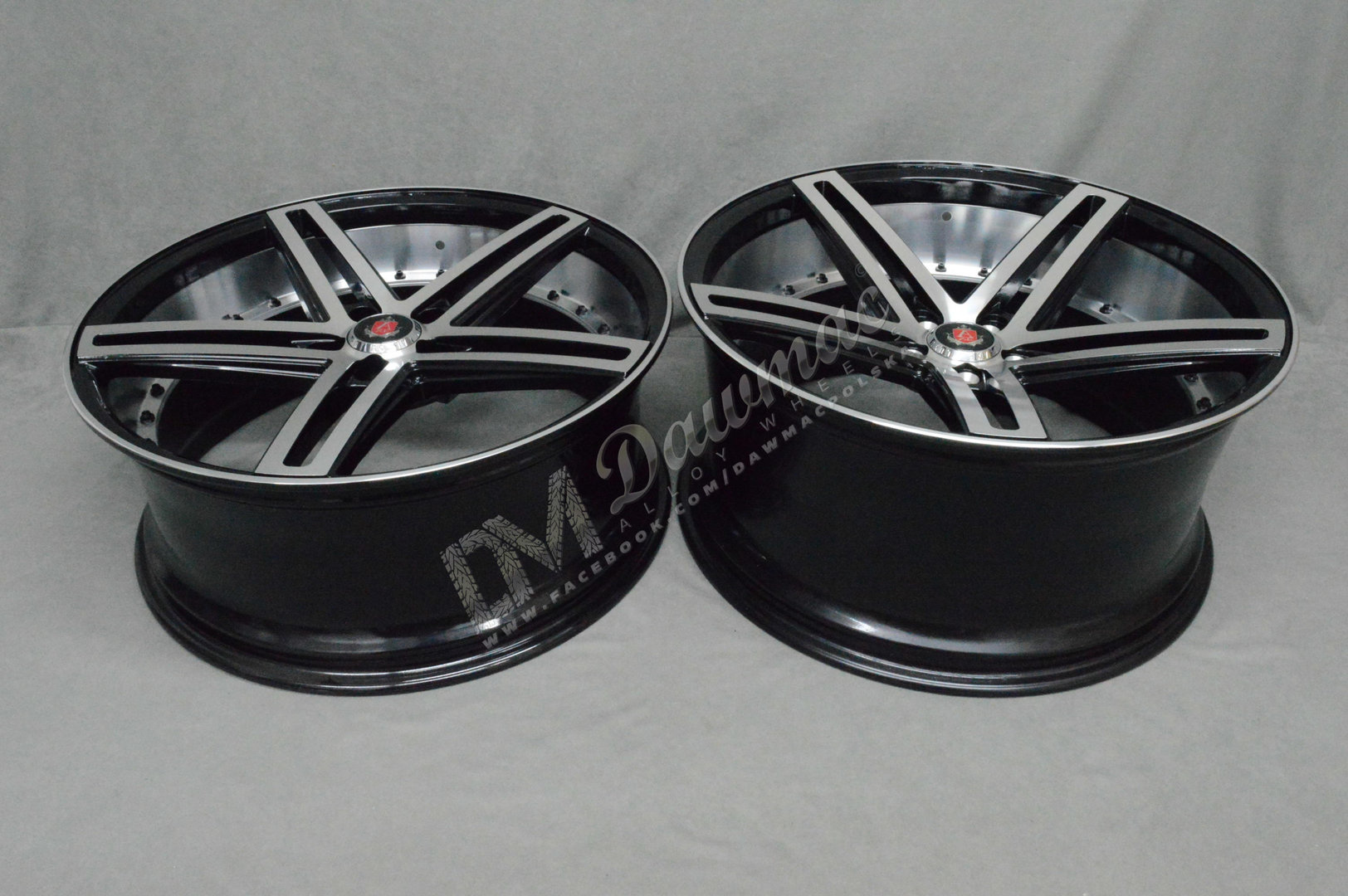 AXE EX20 19" 9,5J ET40 5x108-5x120 Black Polished Face & Barrel - obrazek 6