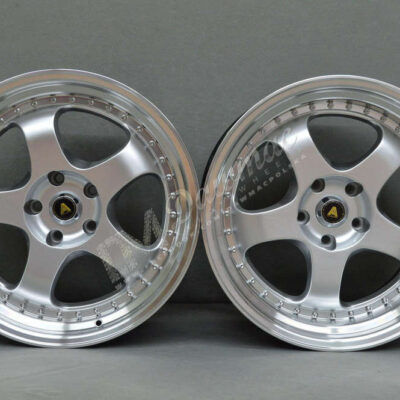 Autostar GT5 19" 9,5J ET22 + 10,5J ET22 5x114,3 Hyper Silver Polished Lip