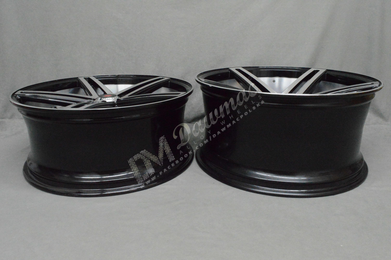 AXE EX20 22" 9J ET20 + 10,5J ET25 5x108-5x130 Black Polished Face & Barrel - obrazek 8