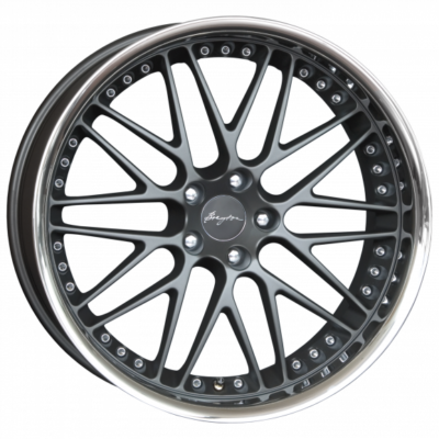 Breyton Spirit II 20" 8,5J ET35 + 10J ET40 5x120 Matt Gun with Stainless Steel Lip