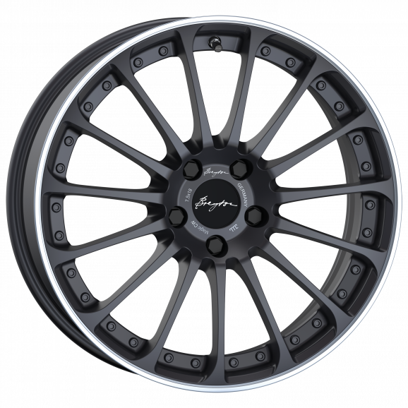 Breyton Magic CW 18" 7,5J ET48 4x100 Matt Grey with Polished Lip - obrazek 2