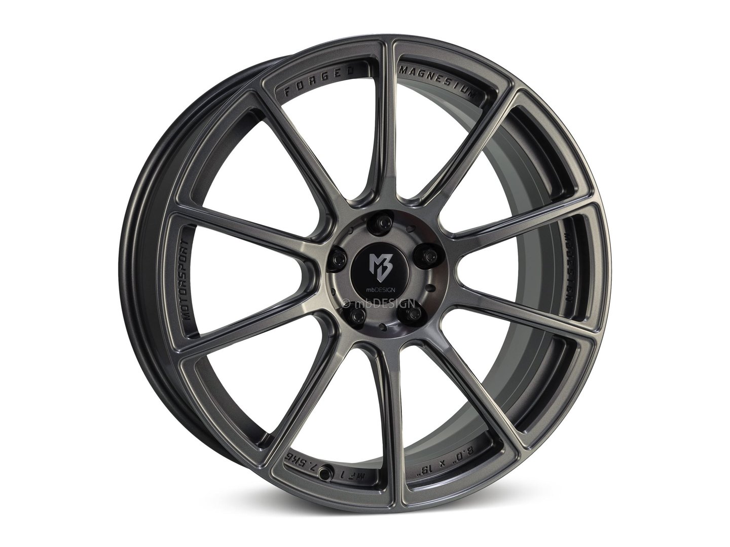 mbDesign MF1 19" 8,5J ET45 5x114,3 Grey Matt - obrazek 2