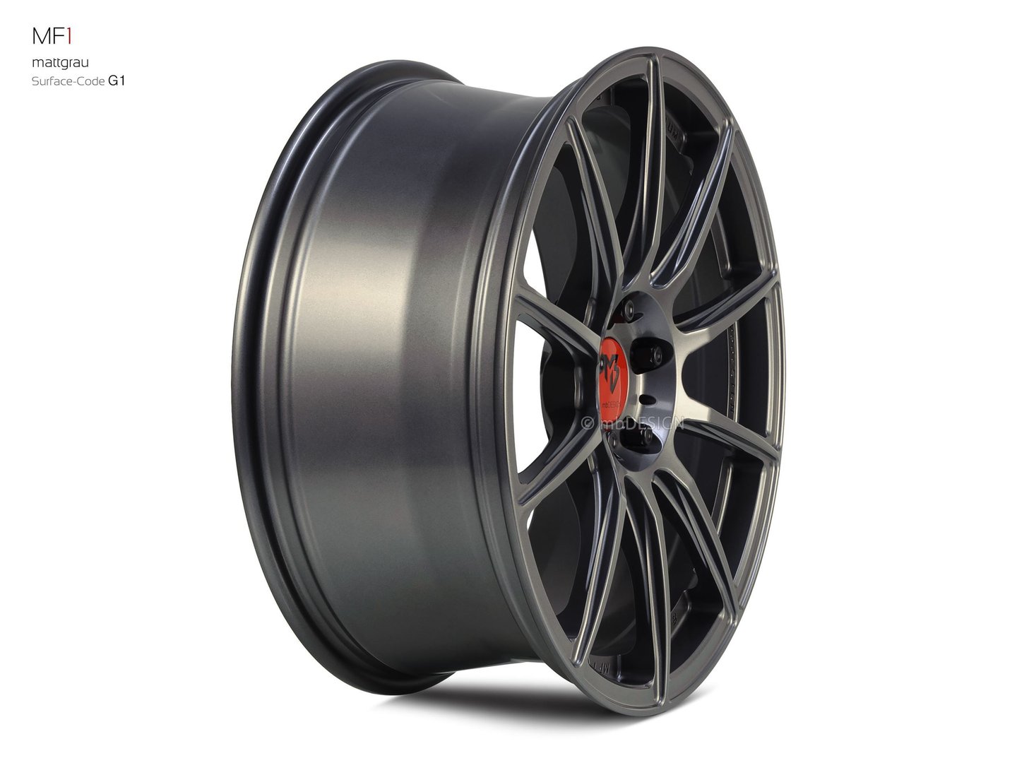 mbDesign MF1 19" 8,5J ET45 5x114,3 Grey Matt - obrazek 4