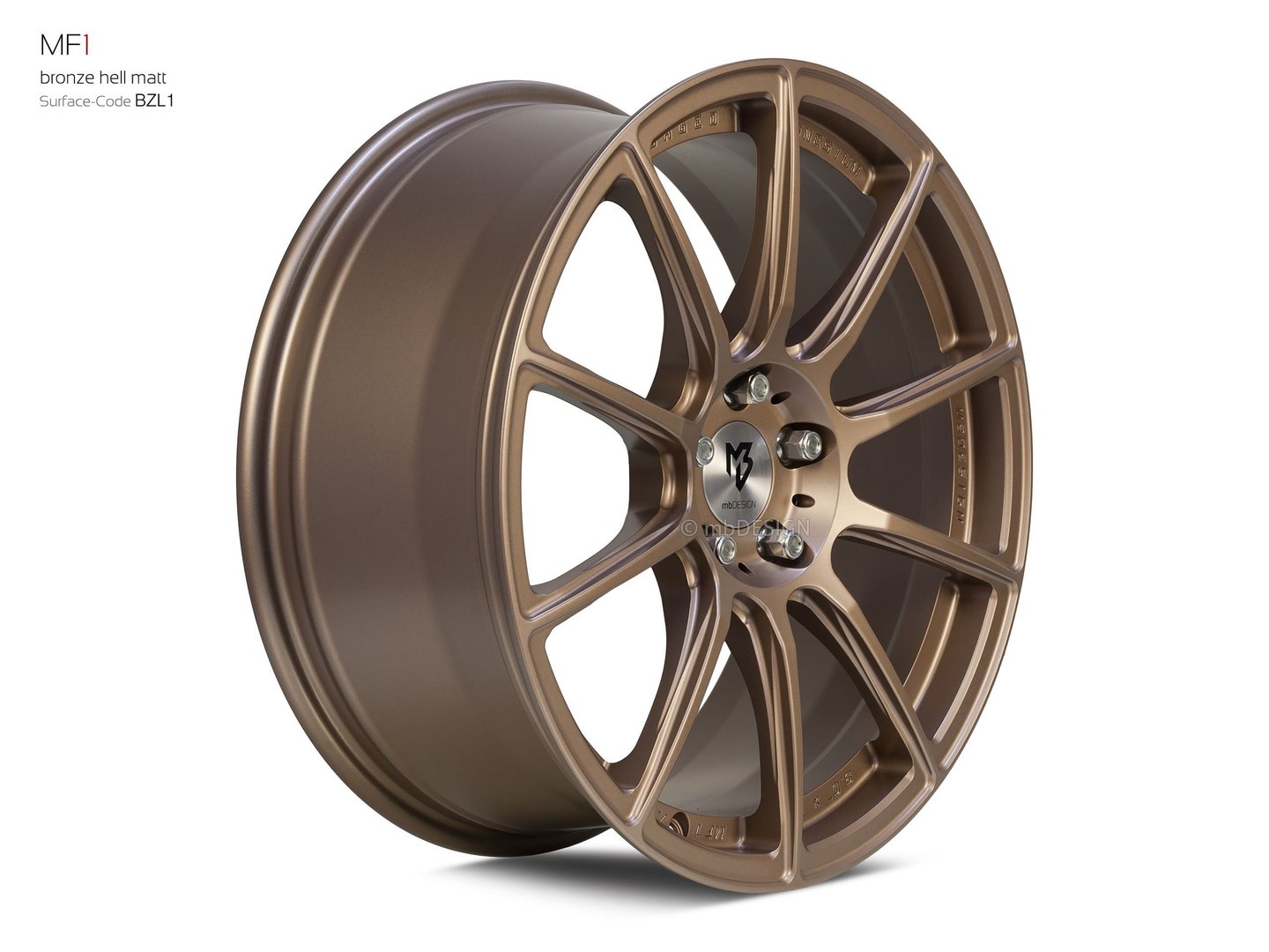 mbDesign MF1 19" 8,5J ET45 5x108 Bronze Light Matt - obrazek 3
