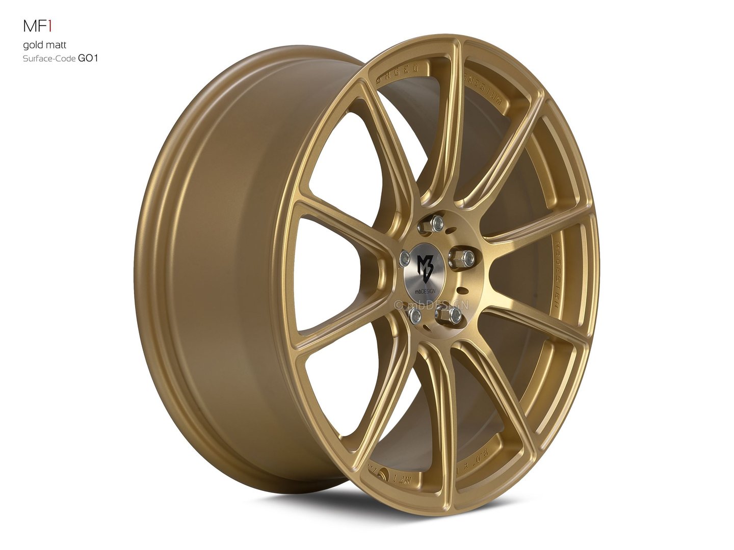 mbDesign MF1 19" 8J ET45 5x120 Gold Matt - obrazek 3