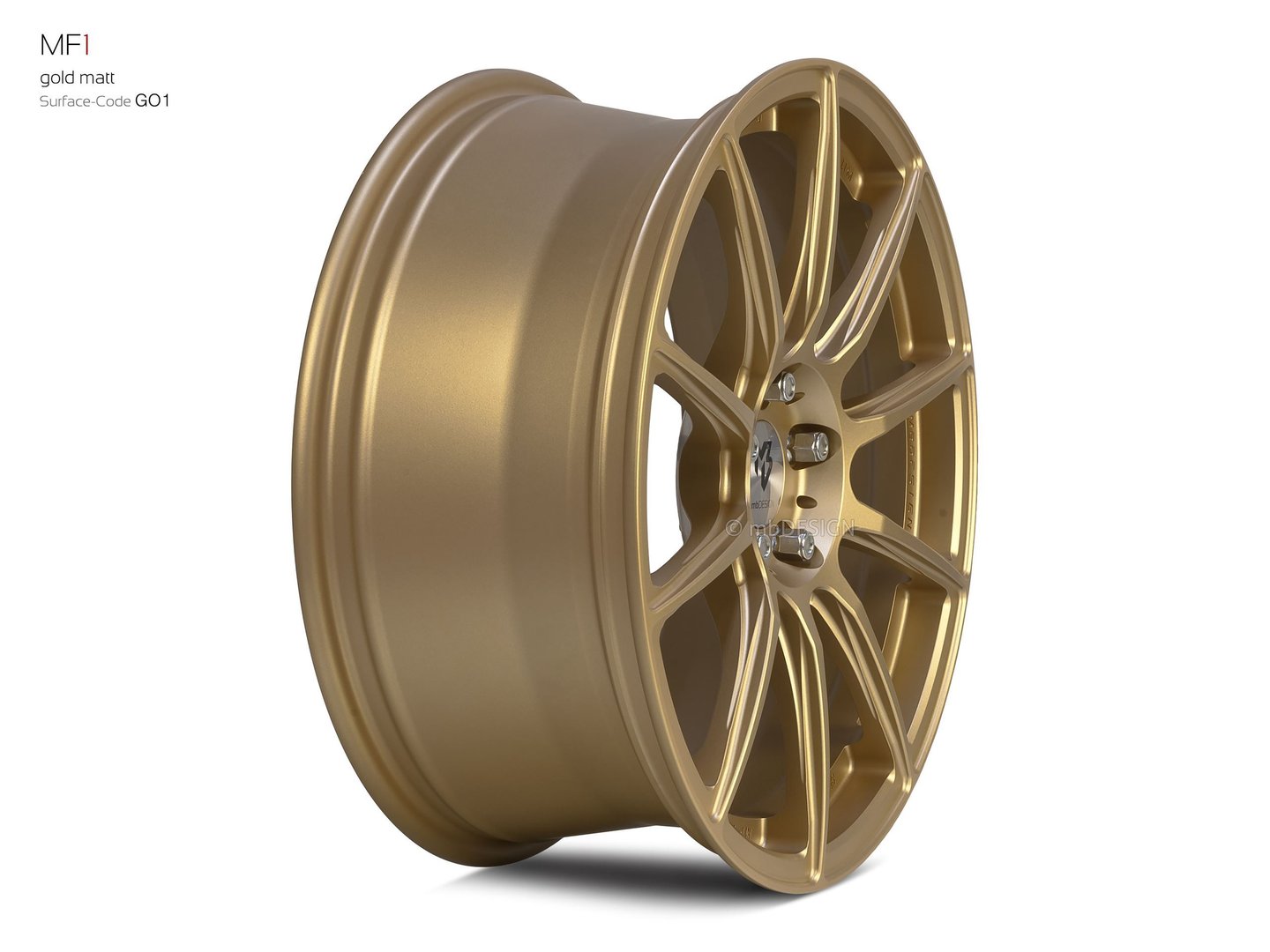 mbDesign MF1 19" 9J ET42 5x112 Gold Matt - obrazek 4