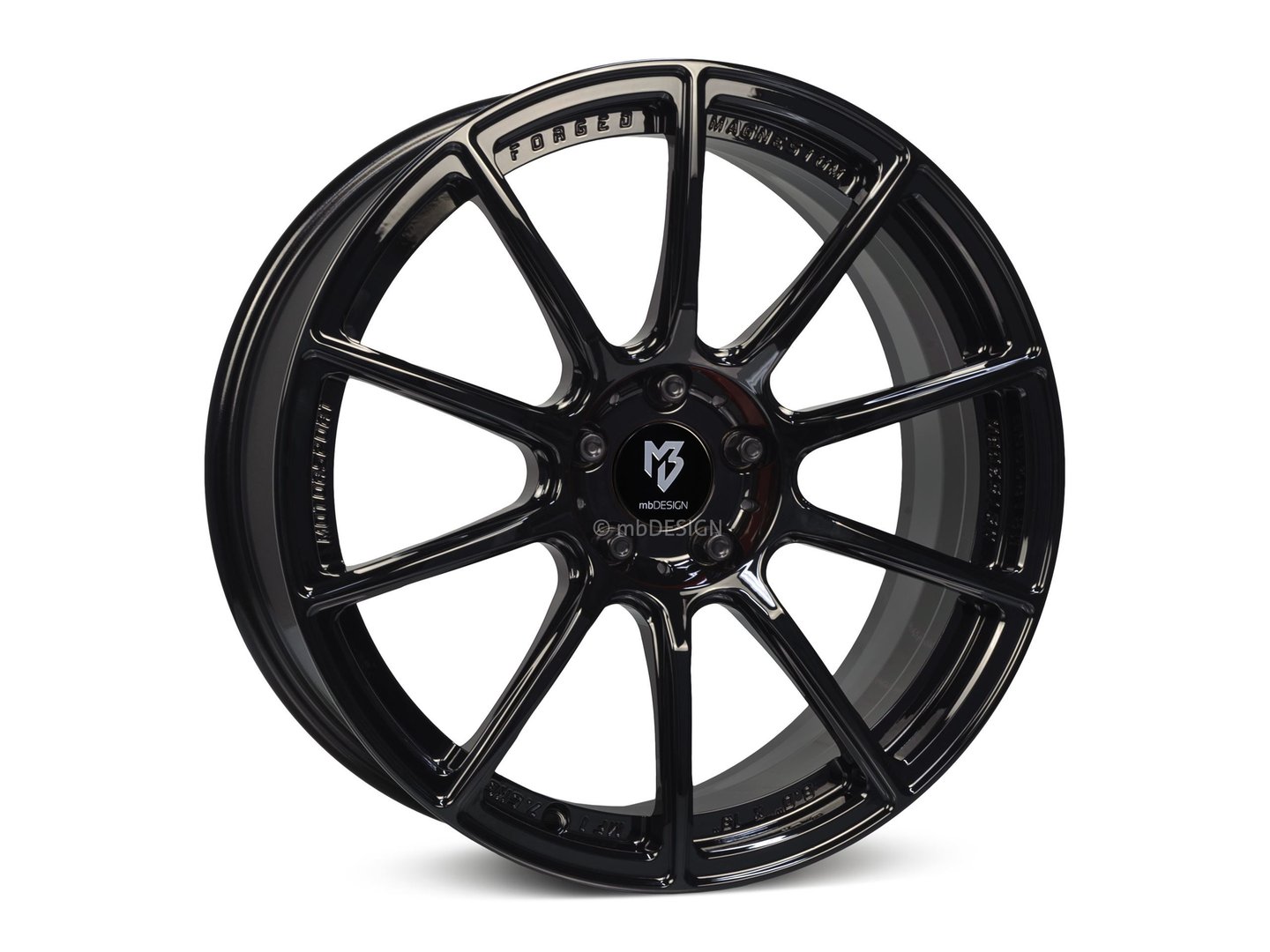 mbDesign MF1 19" 8J ET42 5x108 Black Shiny - obrazek 2
