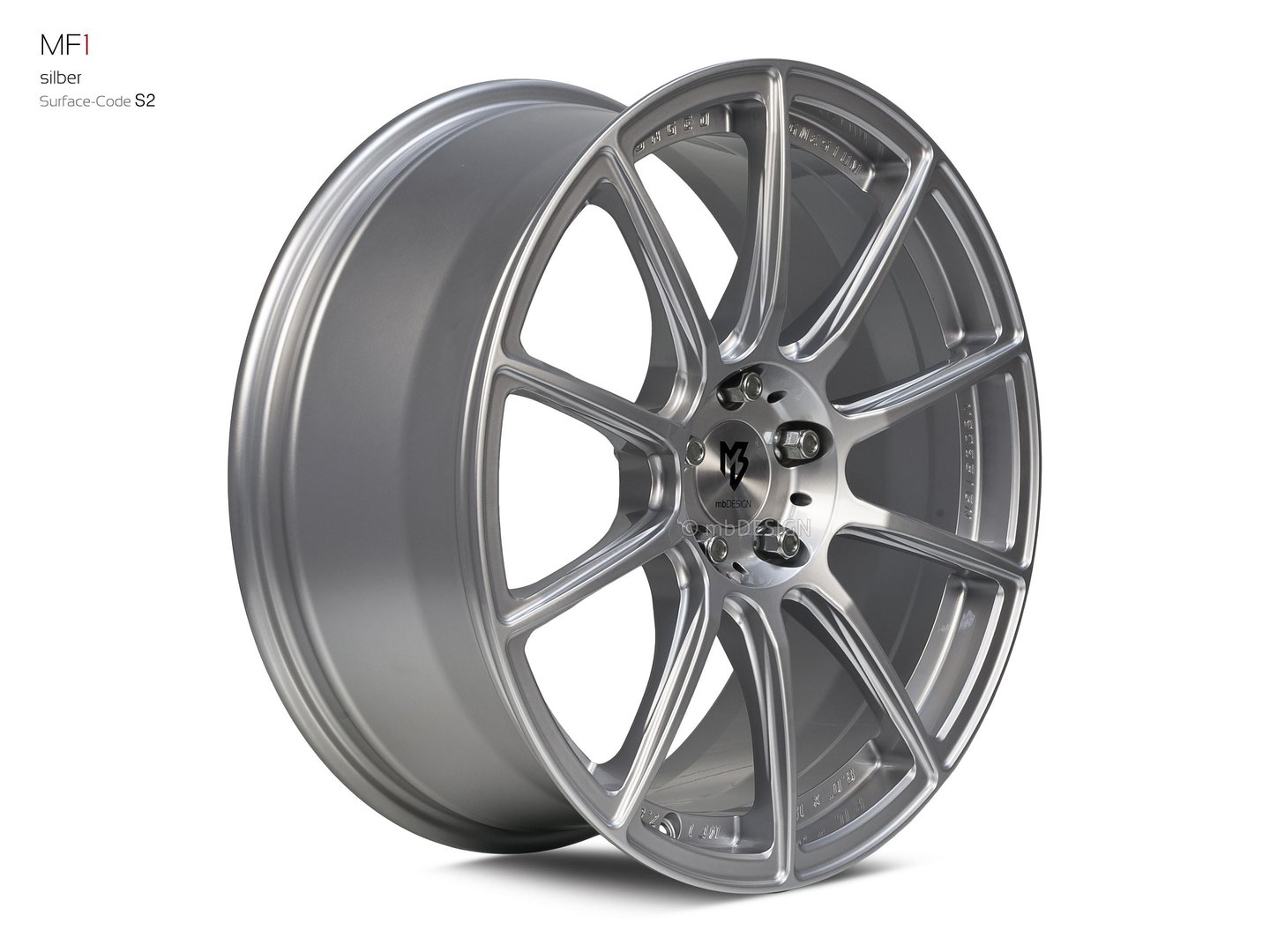 mbDesign MF1 19" 8,5J ET47 5x112 Silver - obrazek 3