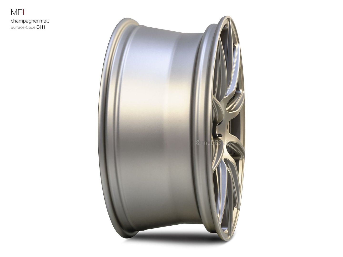 mbDesign MF1 19" 8,5J ET45 5x108 Champagner Matt - obrazek 5