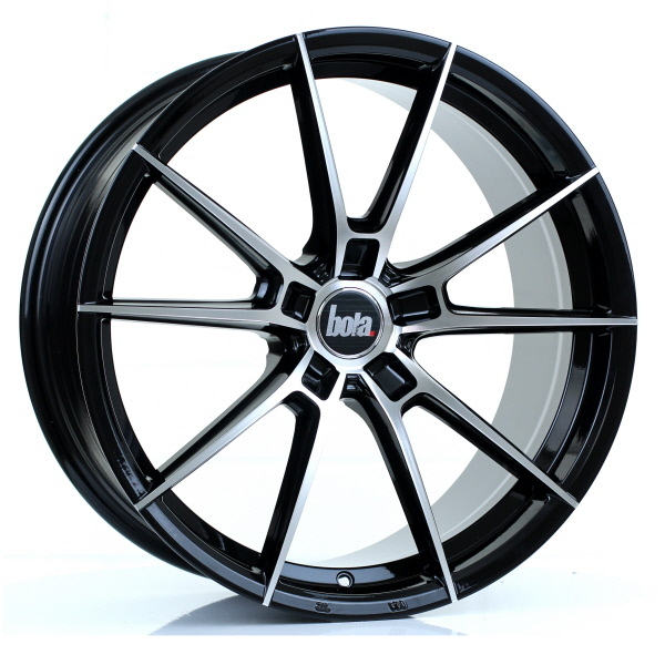 BOLA B19 19" 8,5J ET40-ET45 5x98-5x120 Gloss Black Polished