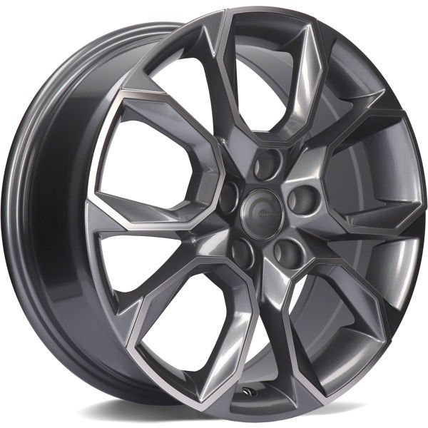 Carbonado Beast 16" 6,5J ET43 5x112 Anthracite Front Polished