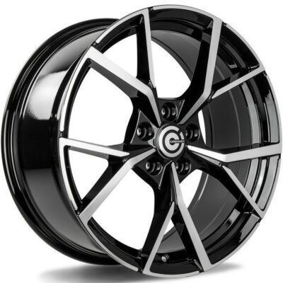 Carbonado Predator 18" 8J ET45 5x112 Black Front Polished