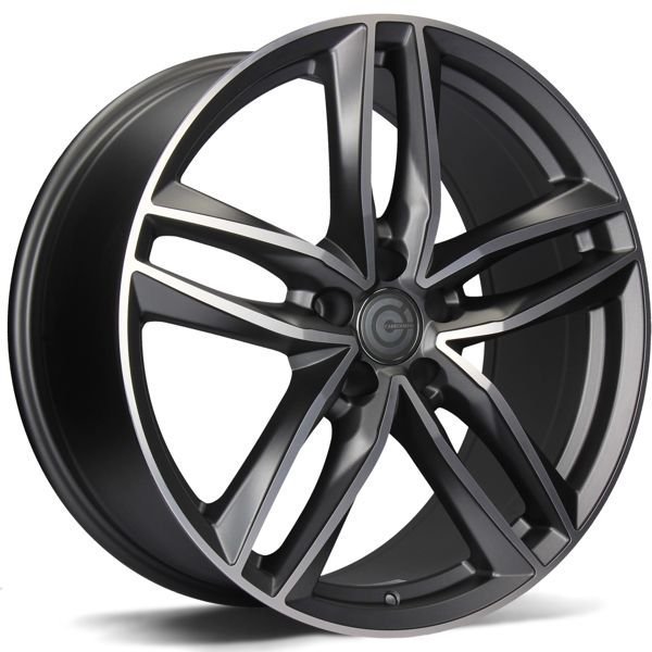 Carbonado Style 20" 9J ET35 5x112 Matt Anthracite Front Polished - obrazek 2