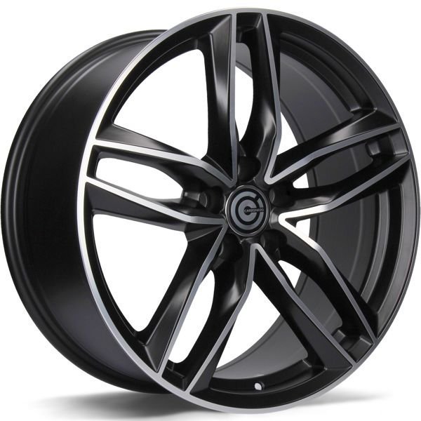 Carbonado Style 19" 8,5J ET35 5x112 Matt Black Front Polished - obrazek 2