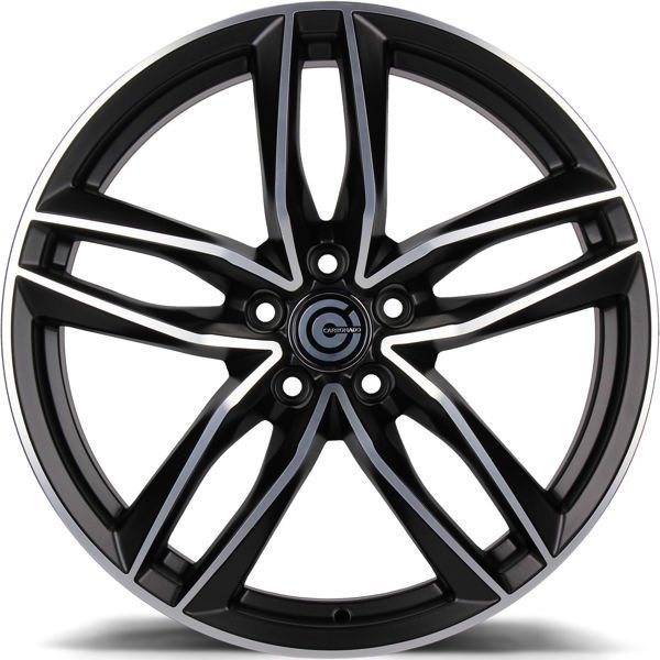 Carbonado Style 19" 8,5J ET35 5x112 Matt Black Front Polished - obrazek 3