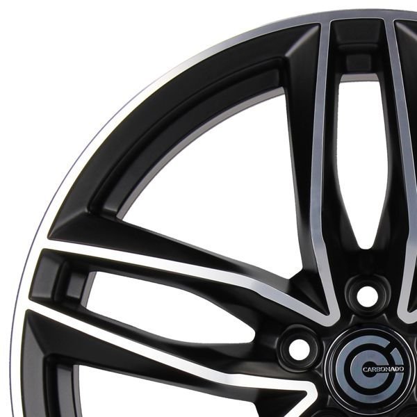 Carbonado Style 19" 8,5J ET35 5x112 Matt Black Front Polished - obrazek 5