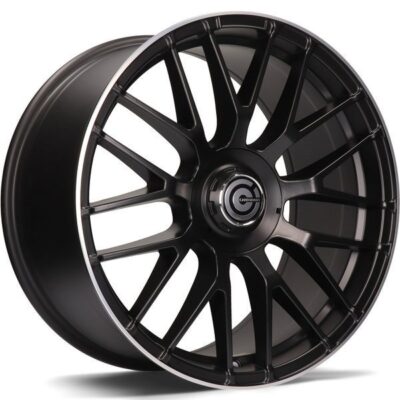 Carbonado Dark 18" 9J ET45 5x112 Deep Matt Black Lip Polished