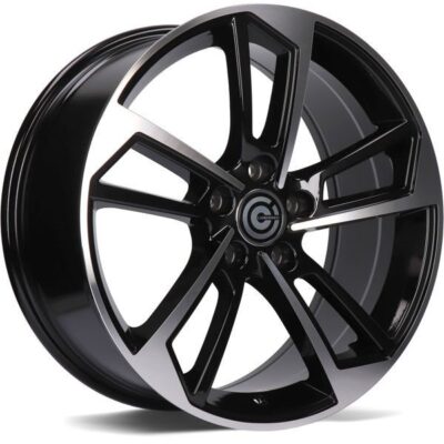 Carbonado Flame 18" 8J ET45 5x112 Black Front Polished