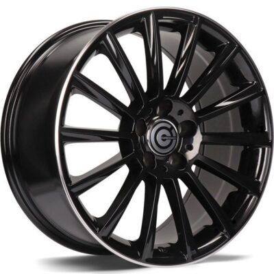 Carbonado Performance 20" 9,5J ET45 5x112 Black Glossy Lip Polished