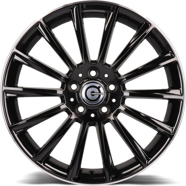 Carbonado Performance 20" 8,5J ET35 + 9,5J ET45 5x112 Black Glossy Lip Polished - obrazek 3
