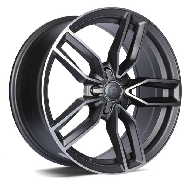 Carbonado Premium 18" 8J ET40 5x112 Matt Anthracite Front Polished - obrazek 2