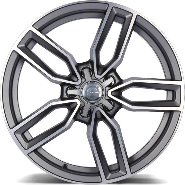 Carbonado Premium 18" 8J ET40 5x112 Matt Anthracite Front Polished - obrazek 3